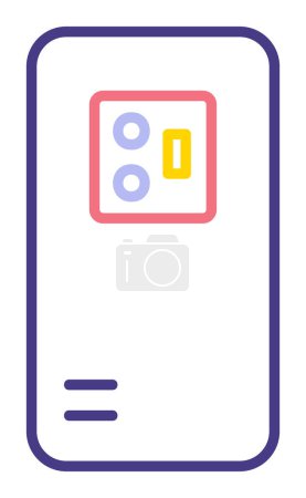 Illustration for Mobile Back Camera icon, vector illustration design - Royalty Free Image
