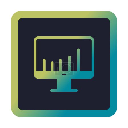 Illustration for Simple Monitor Screen icon, vector illustration - Royalty Free Image