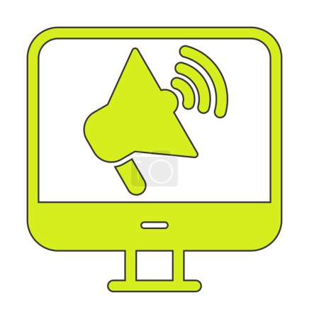 Ilustración de Icono de marketing en línea vector ilustración - Imagen libre de derechos