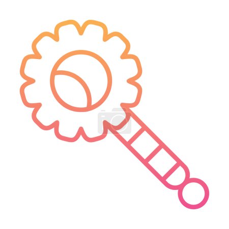 Ilustración de Bebé sonajero icono vector. Ilustración del símbolo de contorno aislado - Imagen libre de derechos