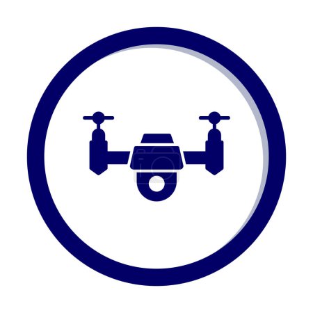 Ilustración de Ilustración de símbolo de signo de dron - Imagen libre de derechos