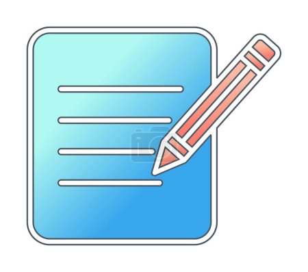 Illustration for Paper Edit. web icon simple illustration - Royalty Free Image