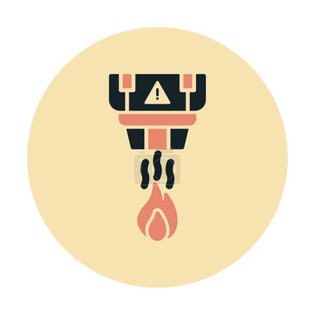 Ilustración de Detector de humo icono web vector ilustración - Imagen libre de derechos