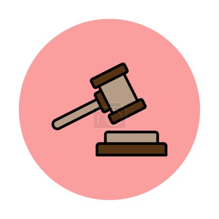 Téléchargez les illustrations : Justice droit icône vectoriel illustration - en licence libre de droit