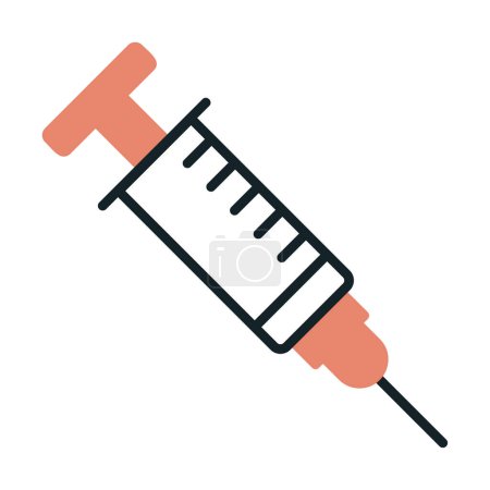 Téléchargez les illustrations : Icône de seringue d'injection, illustration vectorielle - en licence libre de droit