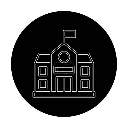 Ilustración de Icono de la casa de la escuela, vector de ilustración - Imagen libre de derechos