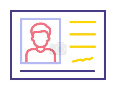 Illustration for Identification Card icon vector illustration - Royalty Free Image