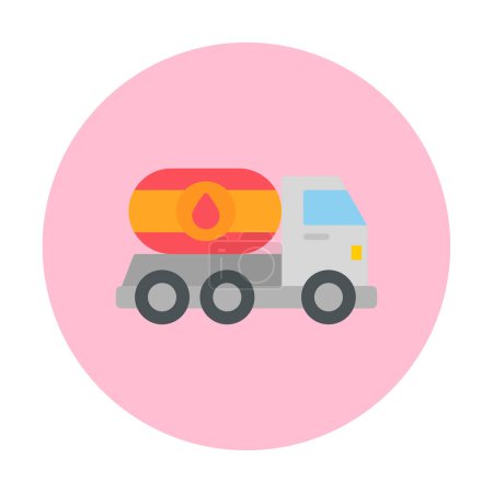 Illustration for Oil Truck icon vector illustration - Royalty Free Image