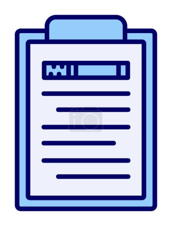 Illustration for Clipboard with check mark icon, outline design - Royalty Free Image