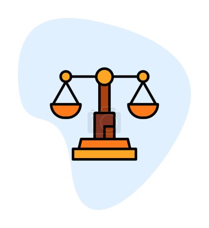 Illustration for Justice scale icon vector illustration - Royalty Free Image