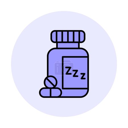 Vektor-Illustration der Schlaftablettenflasche 