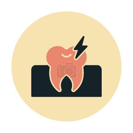 Illustration for Toothache tooth icon, vector illustration - Royalty Free Image