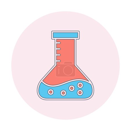 Illustration for Flask icon. laboratory equipment. vector illustration. - Royalty Free Image