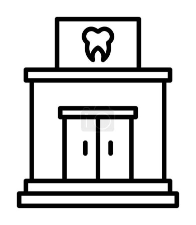 Téléchargez les illustrations : Clinique dentaire illustration vectorielle icône moderne - en licence libre de droit