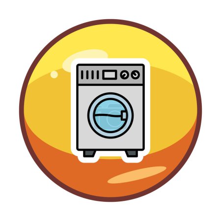 Illustration for Washing Machine web icon, vector illustration - Royalty Free Image