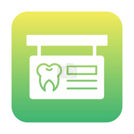 Ilustración de Clínica Dental Signatura icono web, ilustración vectorial - Imagen libre de derechos