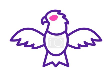 Ilustración de Icono de ave águila, ilustración vectorial - Imagen libre de derechos