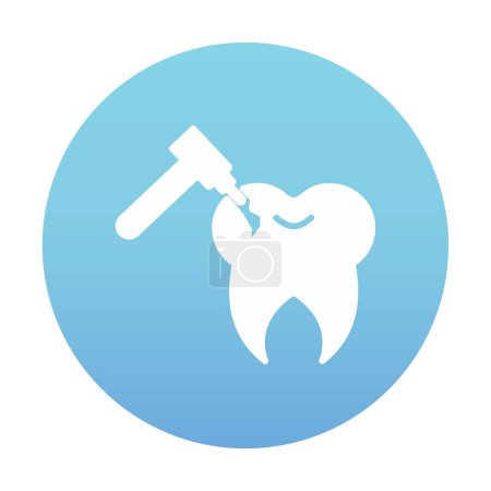 Illustration for Tooth Drilling icon vector illustration - Royalty Free Image