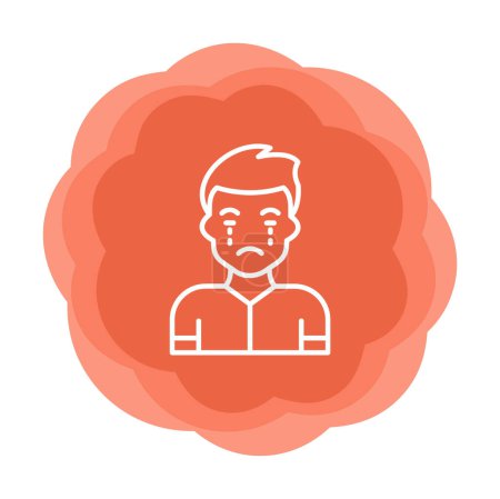 Ilustración de Llanto icono persona, vector ilustración diseño simple - Imagen libre de derechos