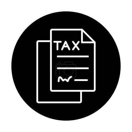 Ilustración de Icono de formulario de impuestos sobre fondo blanco - Imagen libre de derechos