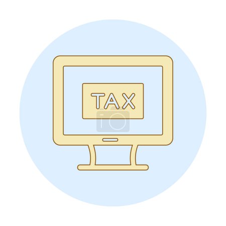 Ilustración de Icono de pago de impuestos vector ilustración - Imagen libre de derechos