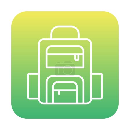 Illustration for Backpack bag icon vector. school backpack sign. isolated contour symbol illustration - Royalty Free Image
