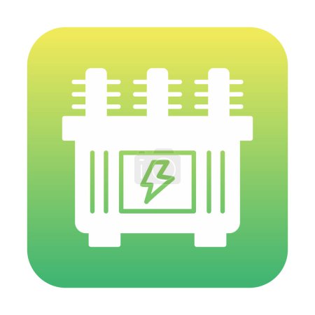 Ilustración de Energía de la batería icono vector ilustración. Transformador - Imagen libre de derechos