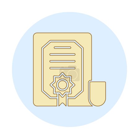Ilustración de Plano simple icono de certificado vector ilustración - Imagen libre de derechos