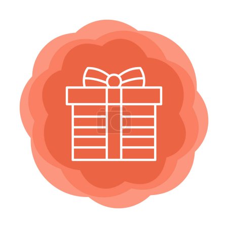 Téléchargez les illustrations : Boîte cadeau icône isolée vecteur illustration design - en licence libre de droit
