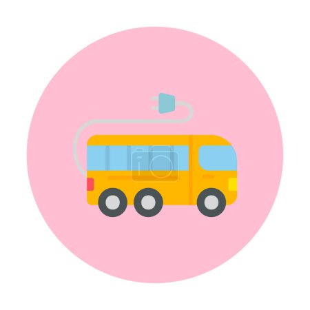 Ilustración de Autobús eléctrico. icono web ilustración simple - Imagen libre de derechos
