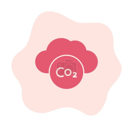 Wolke mit Co 2 Emissionen Icon Vektor Illustration Design
