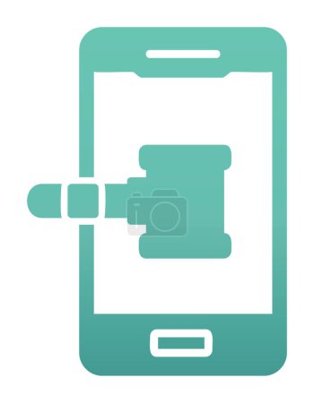 Illustration for Smartphone icon, vector illustration simple design - Royalty Free Image