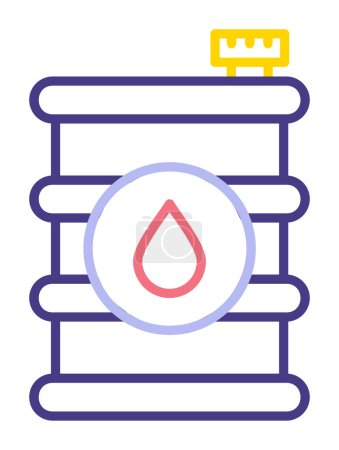 Ilustración de Barril de petróleo icono plano vector ilustración - Imagen libre de derechos