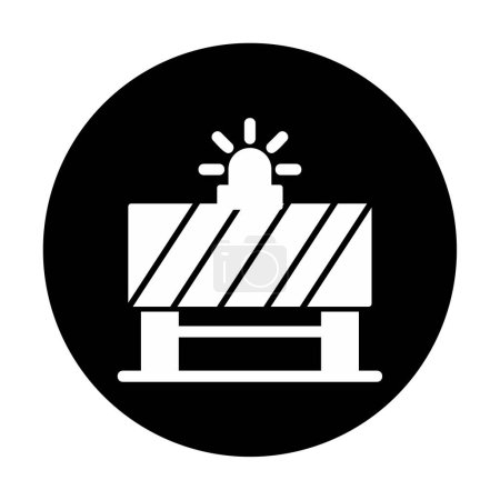 Ilustración de Carretera barrera vector glifo icono de diseño - Imagen libre de derechos