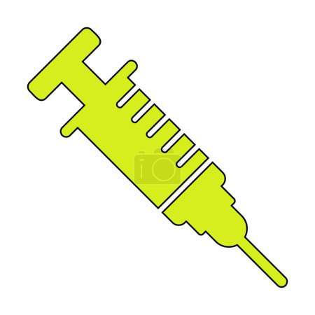 Téléchargez les illustrations : Icône de seringue d'injection, illustration vectorielle - en licence libre de droit