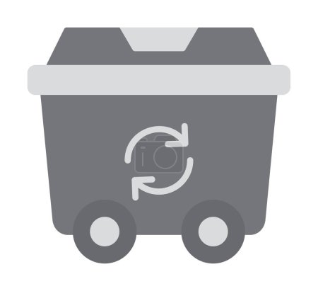 Illustration for Trash vector icon recycling sign - Royalty Free Image