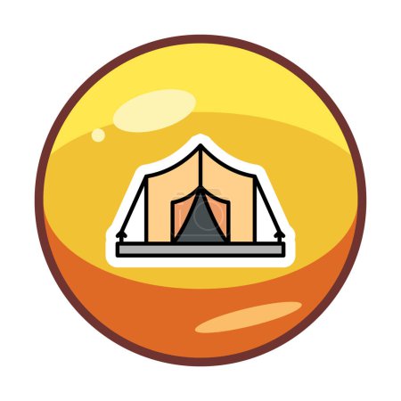 Illustration for Tent icon, vector illustration - Royalty Free Image