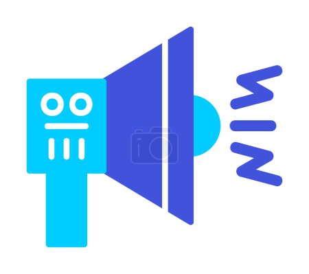 Illustration for Loudspeaker and noise icon, vector illustration - Royalty Free Image