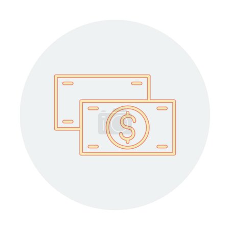 Illustration for Cash dollar money icon, vector illustration - Royalty Free Image