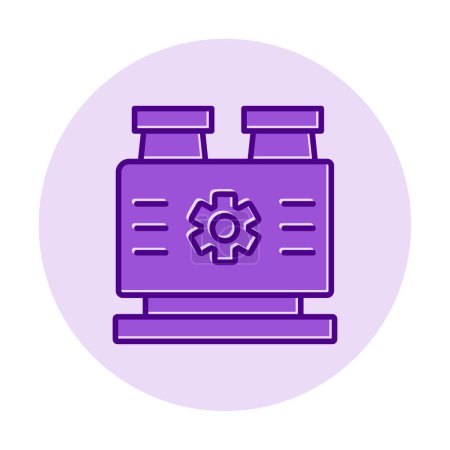 Illustration for Modern Factory Machine  icon  vector illustration - Royalty Free Image