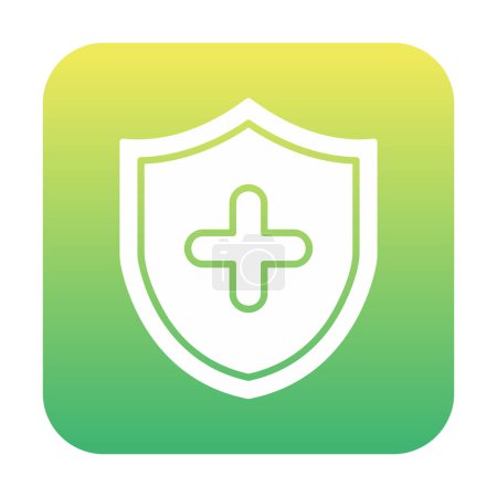 Illustration for Shield with cross icon, vector illustration - Royalty Free Image