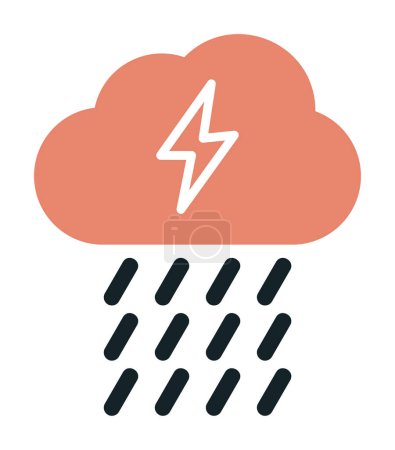 Ilustración de Icono de lluvia, ilustración vectorial - Imagen libre de derechos