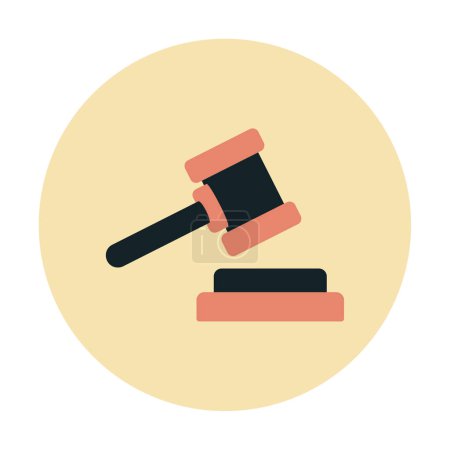 Téléchargez les illustrations : Justice droit icône vectoriel illustration - en licence libre de droit
