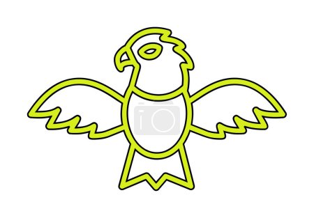 Ilustración de Icono de ave águila, ilustración vectorial - Imagen libre de derechos