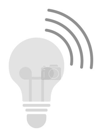 Illustration for Smart lightbulb icon vector illustration - Royalty Free Image