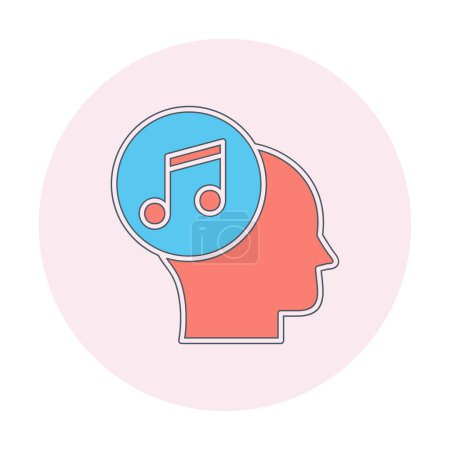 Ilustración de Música icono web vector ilustración - Imagen libre de derechos