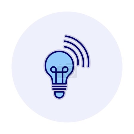 Illustration for Smart lightbulb icon vector illustration - Royalty Free Image