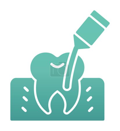 Illustration for Root Canal Treatment icon,  vector illustration - Royalty Free Image