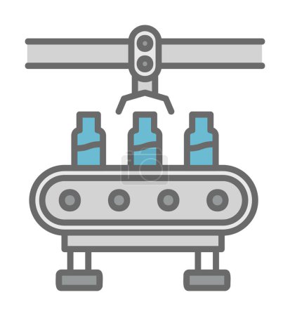 Illustration for Water Factory line icon vector illustration - Royalty Free Image