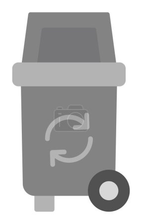 Illustration for Trash Bin icon vector illustration - Royalty Free Image